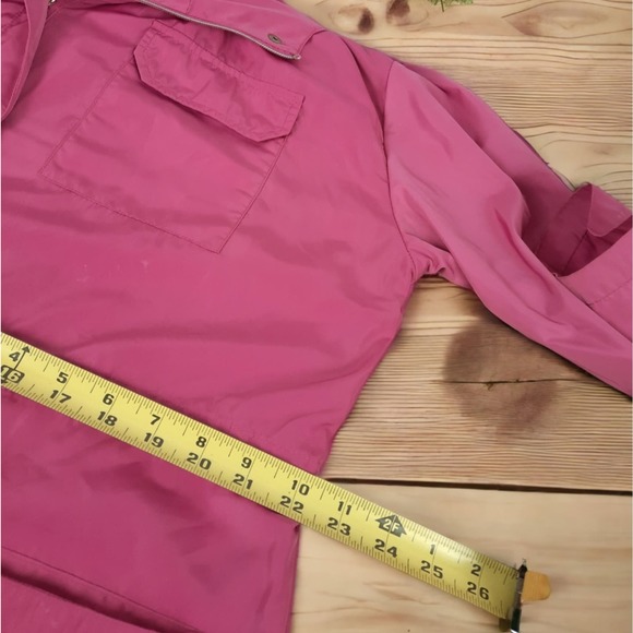 Steve Madden Pink Zip Front Long Raincoat - Picture 8 of 13